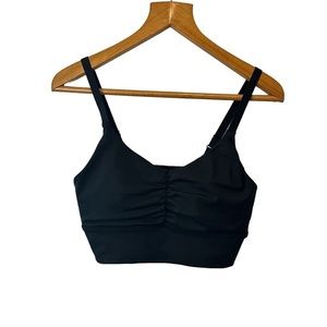 Jessica Simpson Active Black Adjustable Strap Sports Workout Bra—Size Medium